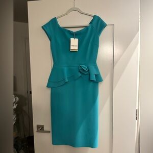 NWT Chiara Boni Lady ABC Dress in Lake Blue